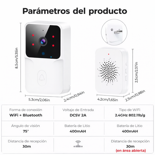 Timbre Inalámbrico con Cámara WiFi