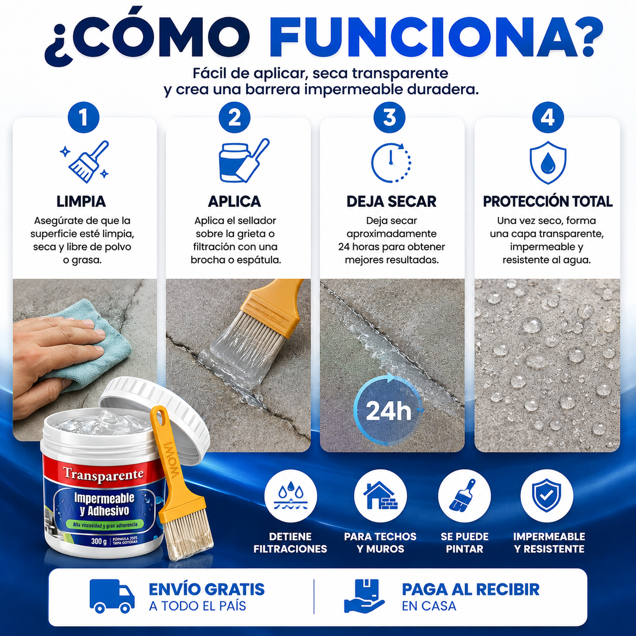 HydroSeal™ Sellador Adhesivo Impermeable 300Gr