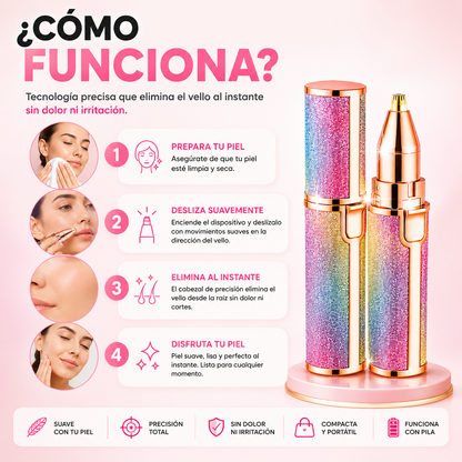 SilkGlow™ Depiladora de Precisión Facial