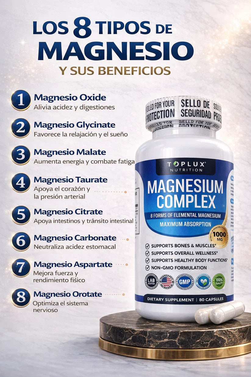 Magnesium Complex 1000 mg ORIGINAL 8 tipos de magnesio en 1