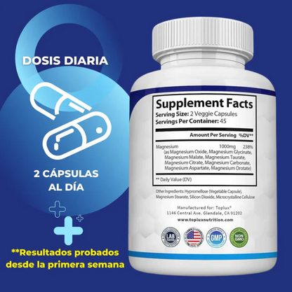 Magnesium Complex 1000 mg ORIGINAL 8 tipos de magnesio en 1