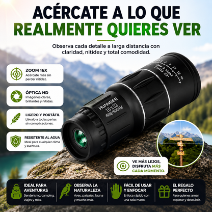 EagleZoom™ Telescopio Monocular Visión Óptica HD