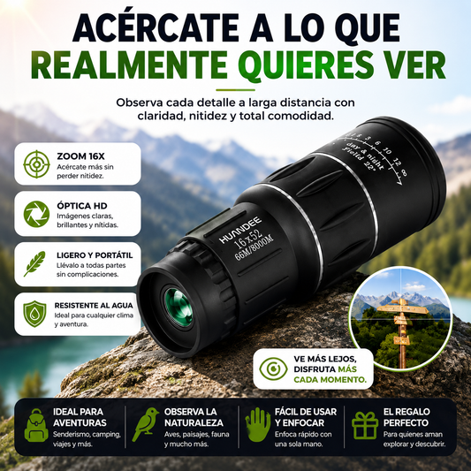 EagleZoom™ Telescopio Monocular Visión Óptica HD