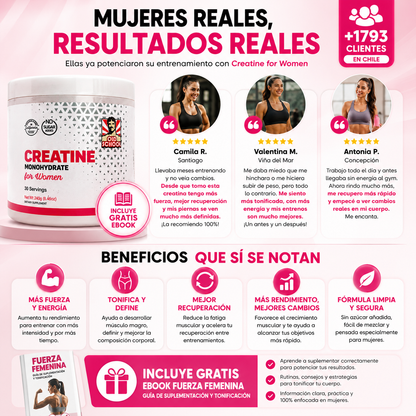 Sculptiva™ Creatina Monohidratada para Mujer + Ebook Gratis